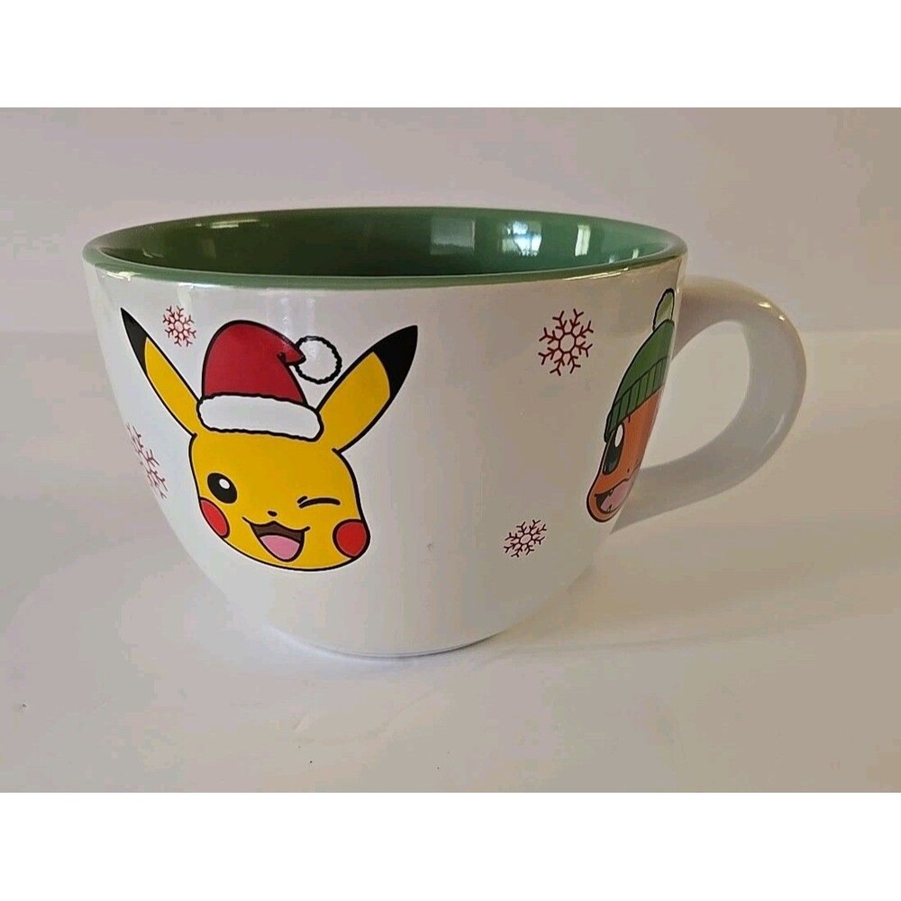 Pokemon Pikachu & Friends 24 oz. Ceramic Christmas Mug Soup Cup Bistro